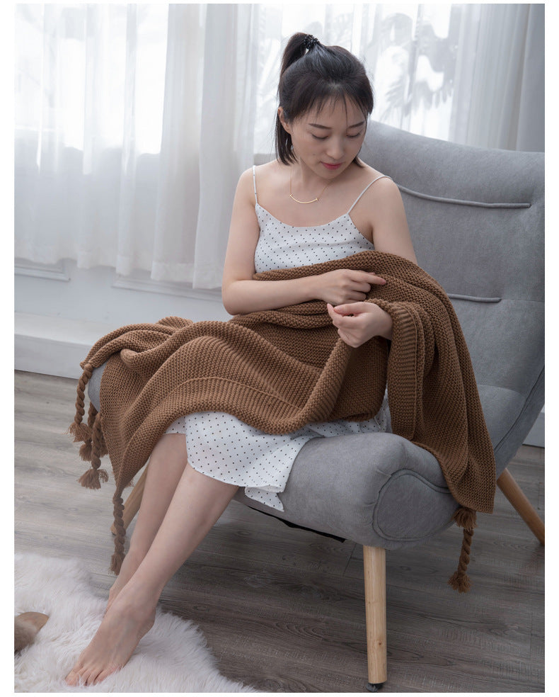 Knitted Office Sofas Wool Blanket