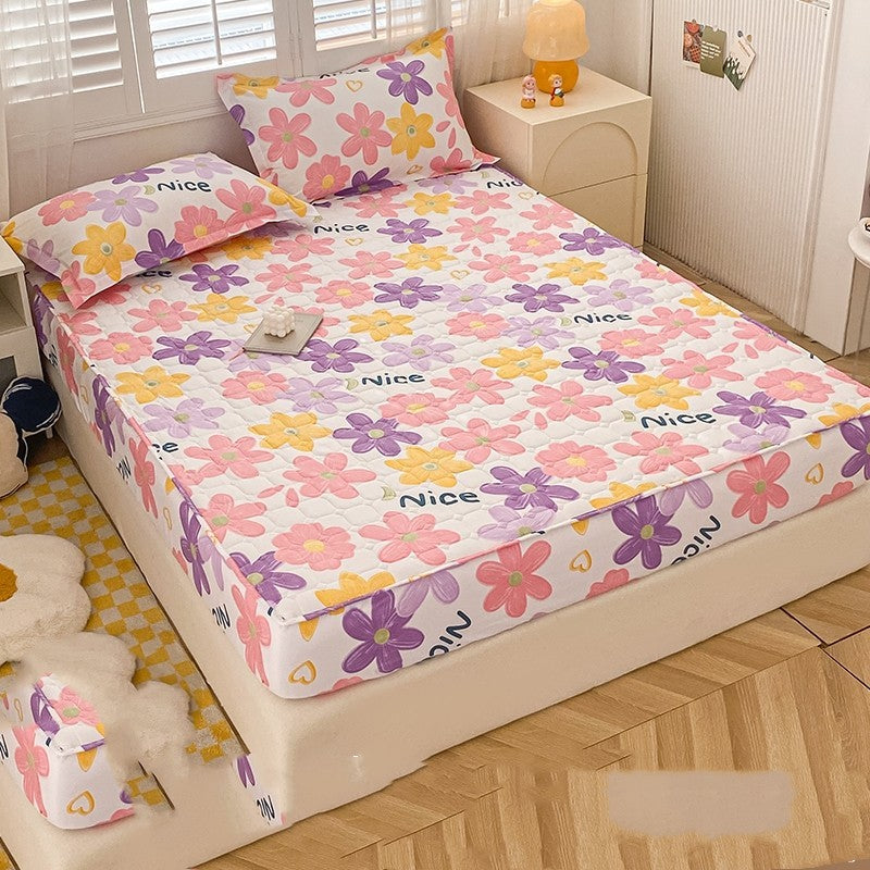 Sandwich Fitted Sheet Comes With Pillow Case Protector