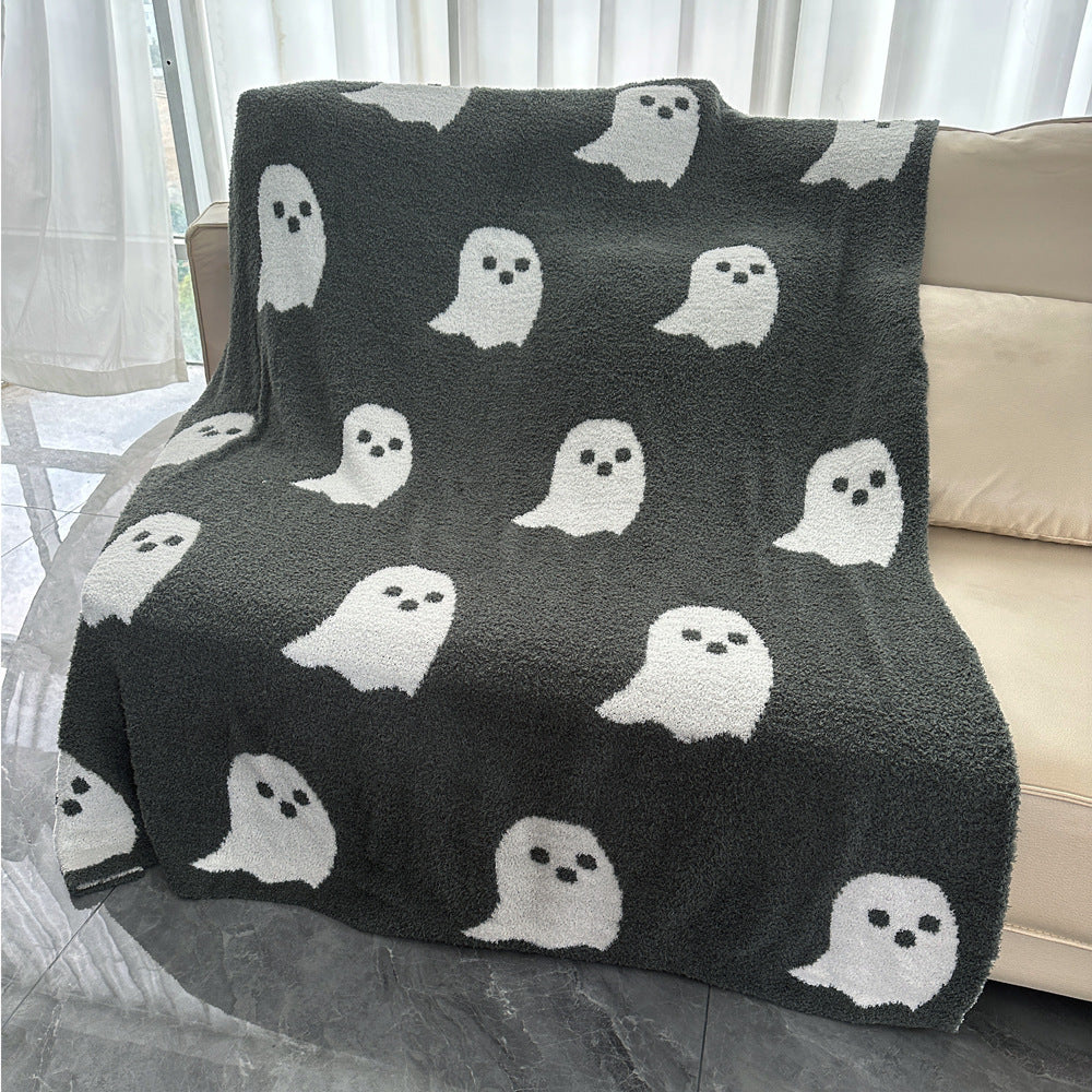 Manta de terciopelo medio Manta fantasma tejida