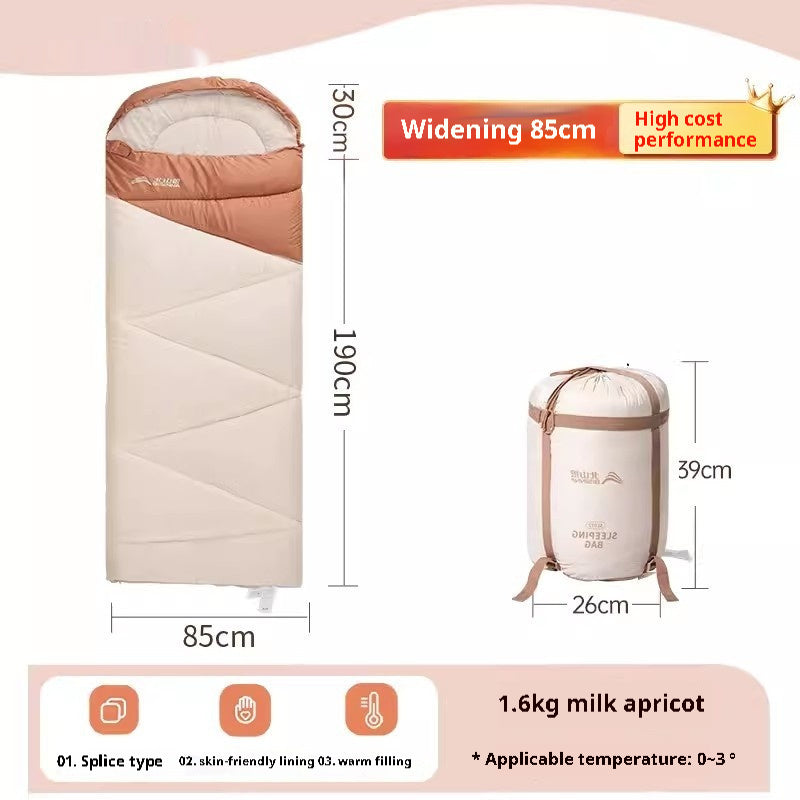 Outdoor Camping Travel Thickened Cold Protection Warm Sleeping Bag