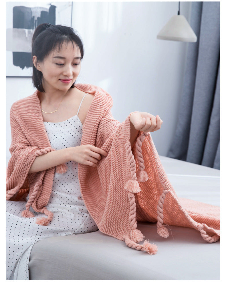 Knitted Office Sofas Wool Blanket