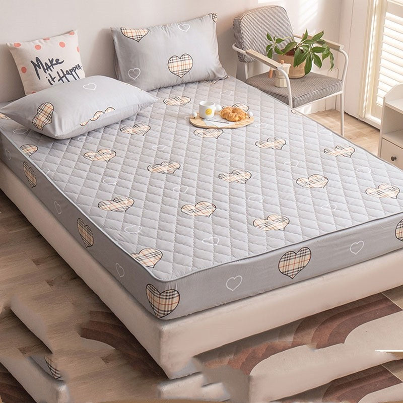 Sandwich Fitted Sheet Comes With Pillow Case Protector