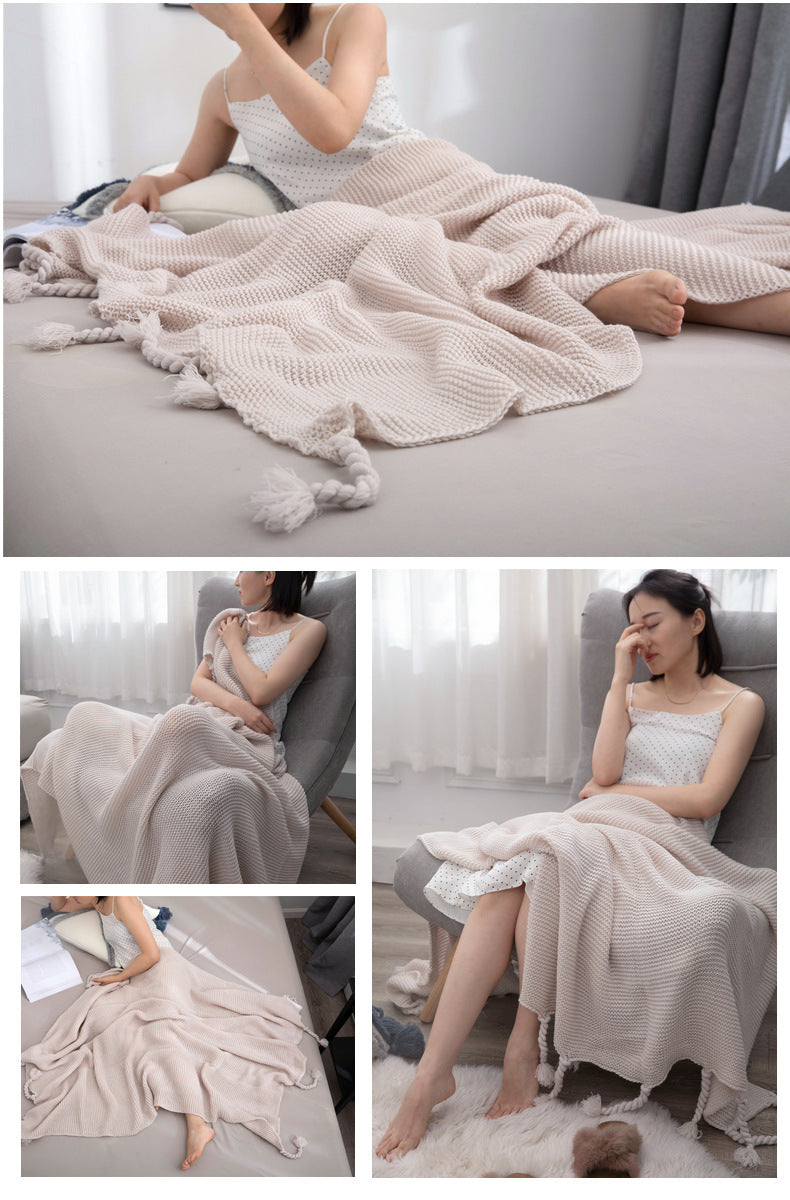 Knitted Office Sofas Wool Blanket