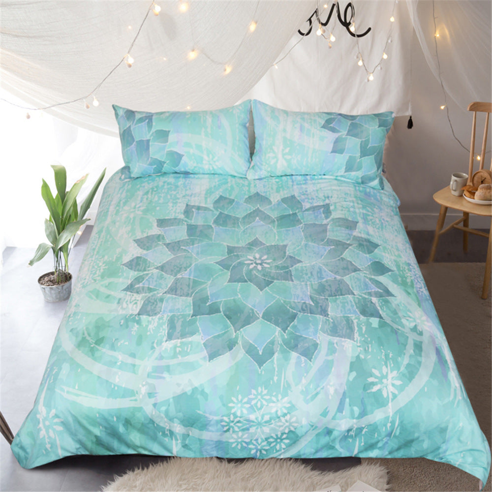 Lotus four-piece quilt cover