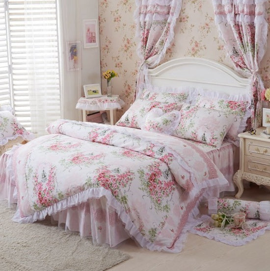 Housse de couette d'été quatre pièces en dentelle de style princesse