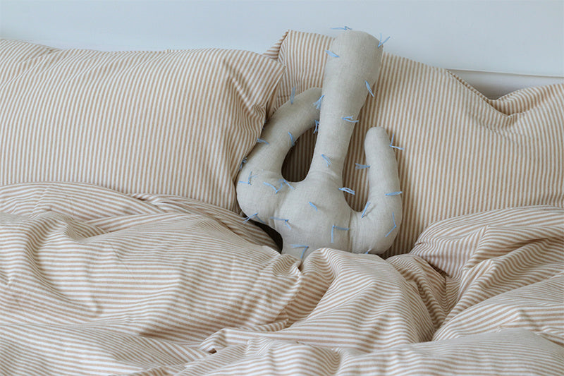 Juego de cama de cuatro piezas de algodón Tianzhu de punto, suave, sin estampado y agradable para la piel, para dormir desnudo