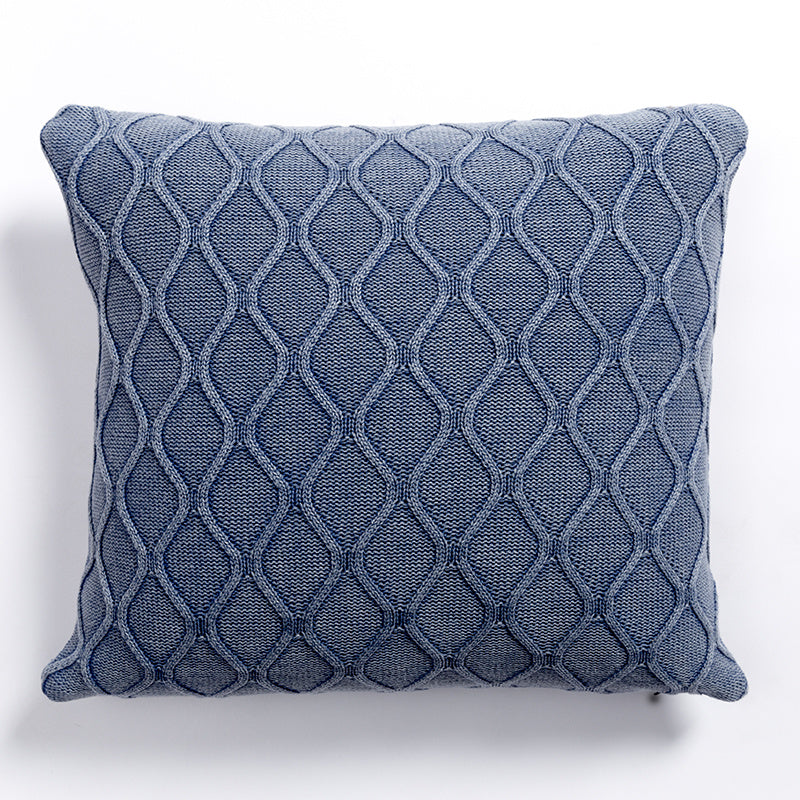 Housse de coussin brodée à la main, couleur unie, style nordique et européen, en coton ramie et chanvre