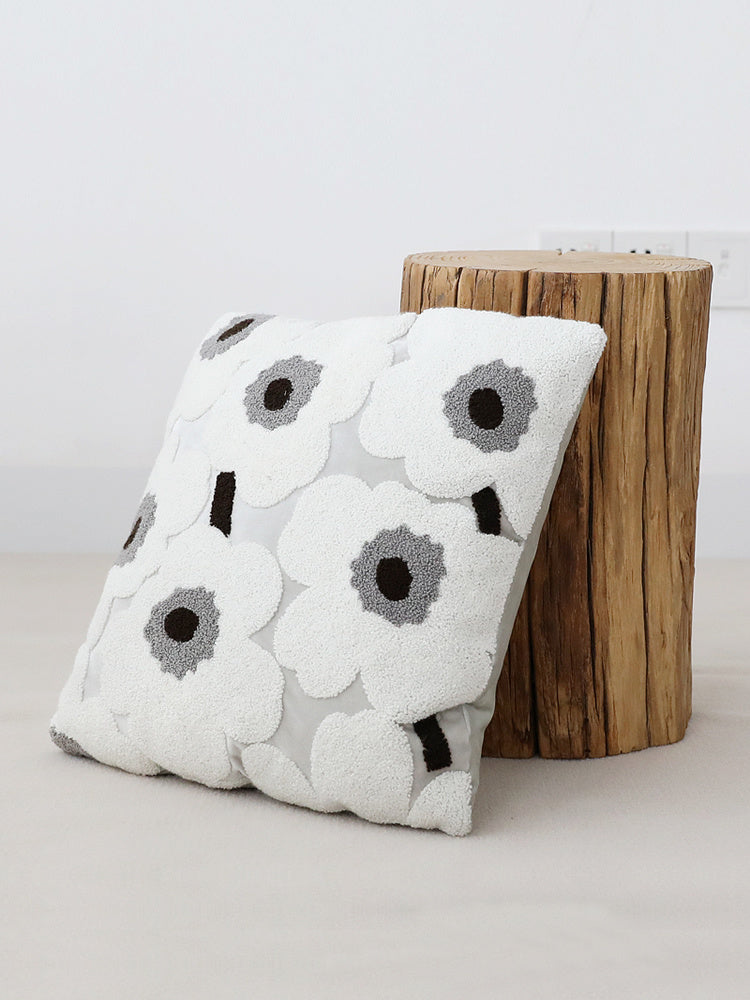 Housse de coussin de canapé simple avec broderie florale pour salon, Finlande
