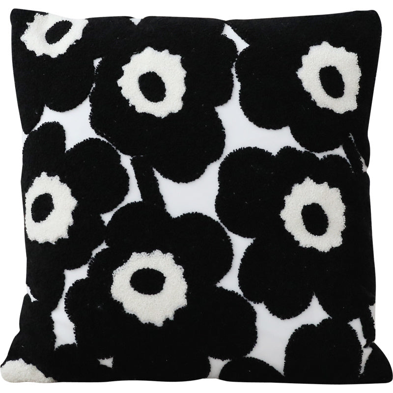 Housse de coussin de canapé simple avec broderie florale pour salon, Finlande