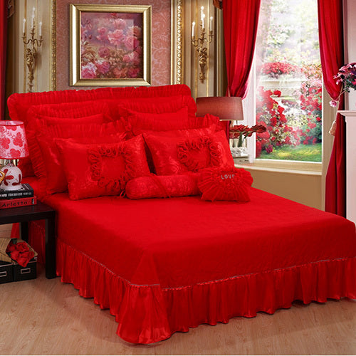 Jacquard Wedding Lace Embroidery Wedding Quilt Multi-piece Wedding Supplies