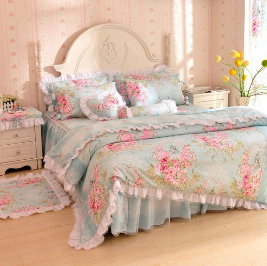 Housse de couette d'été quatre pièces en dentelle de style princesse