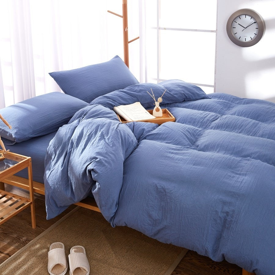 Cotton print four-piece quilt cover
