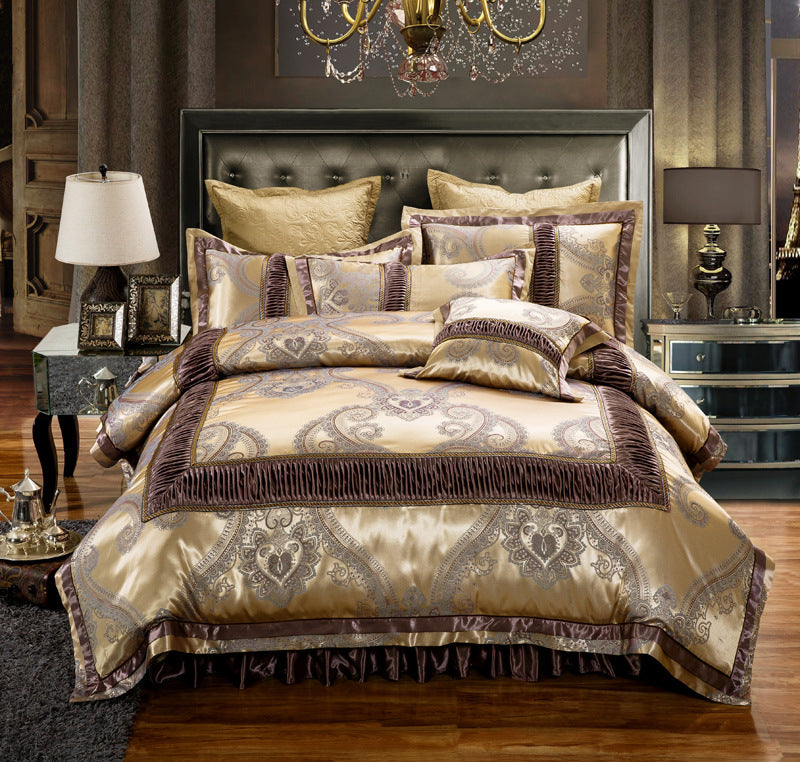 Jacquard wedding four piece cotton