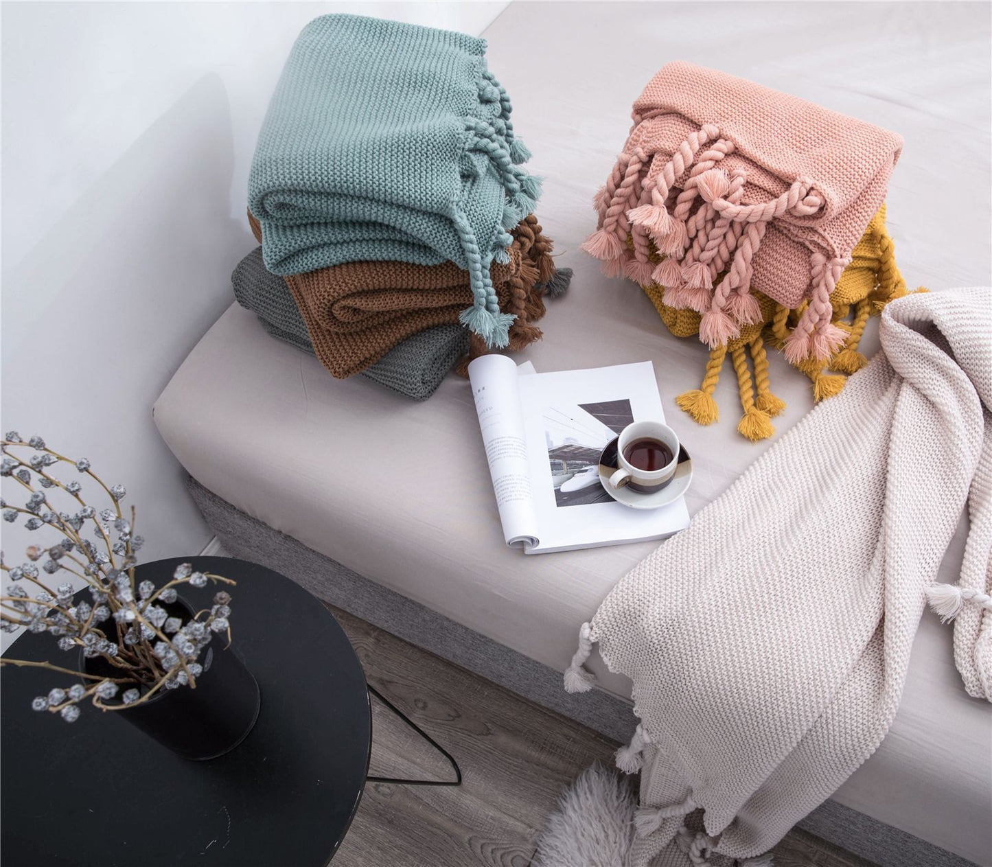 Knitted Office Sofas Wool Blanket