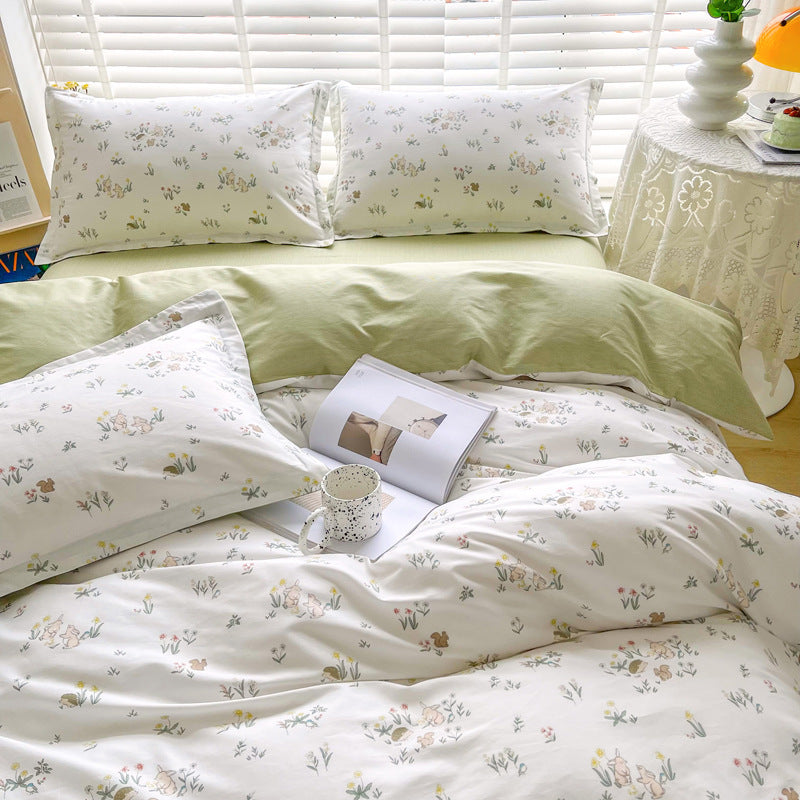 Conjunto retro floral pequeño de cuatro piezas