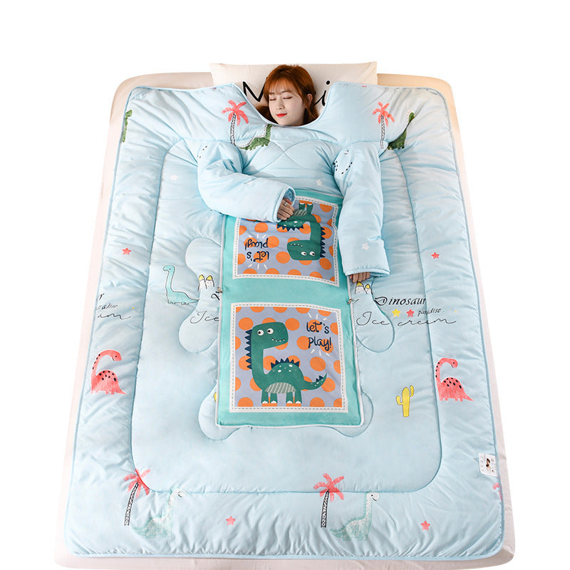Thickened Sleeping Bag Anti-kick Quilt Sleeves Pillow Type For Lazy Dormitory Quilt
