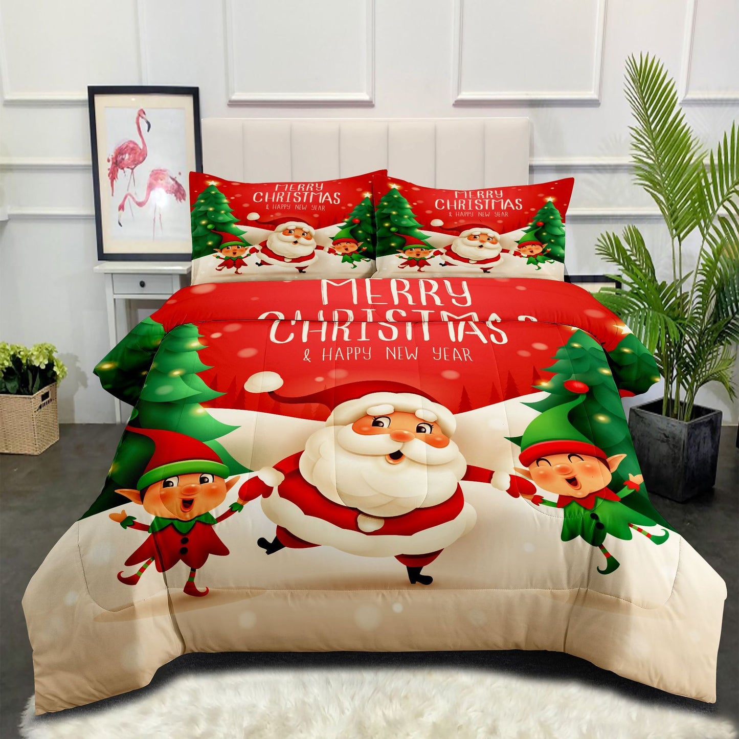 Regalo de ropa de cama sencilla con forma de muñeco de nieve