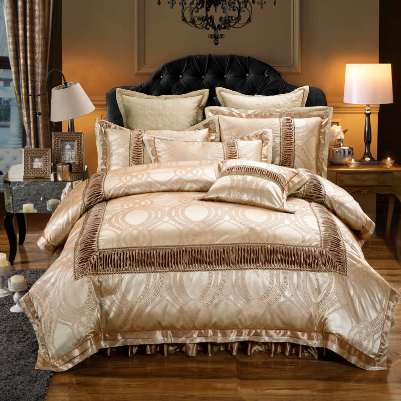 Jacquard wedding four piece cotton