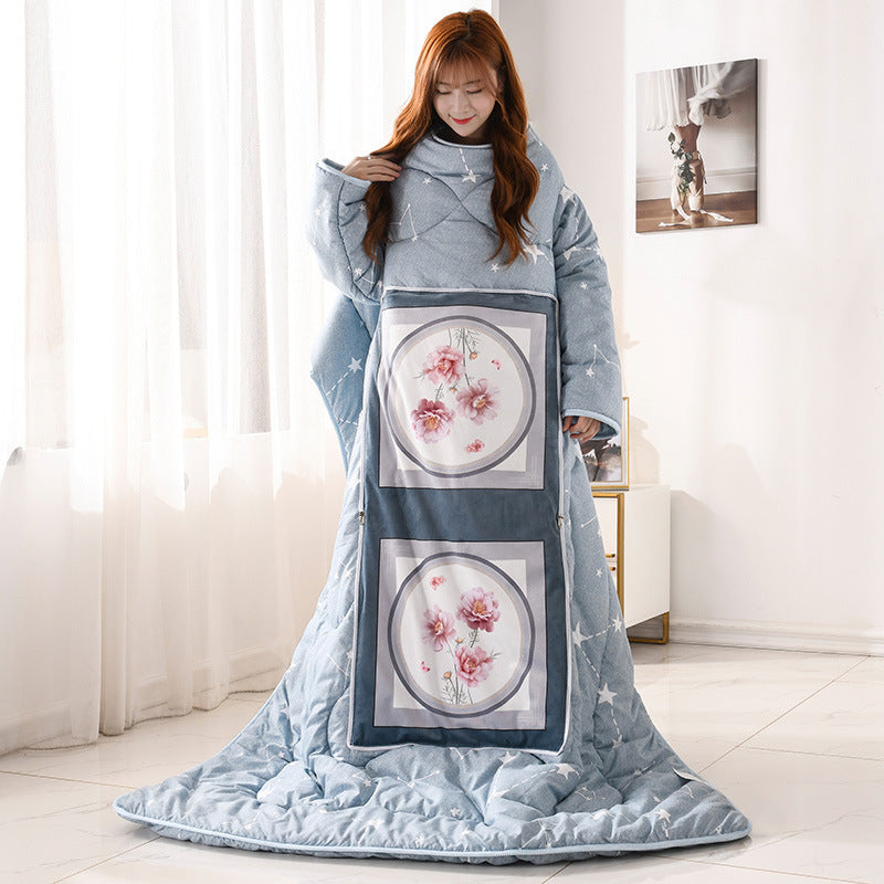 Thickened Sleeping Bag Anti-kick Quilt Sleeves Pillow Type For Lazy Dormitory Quilt