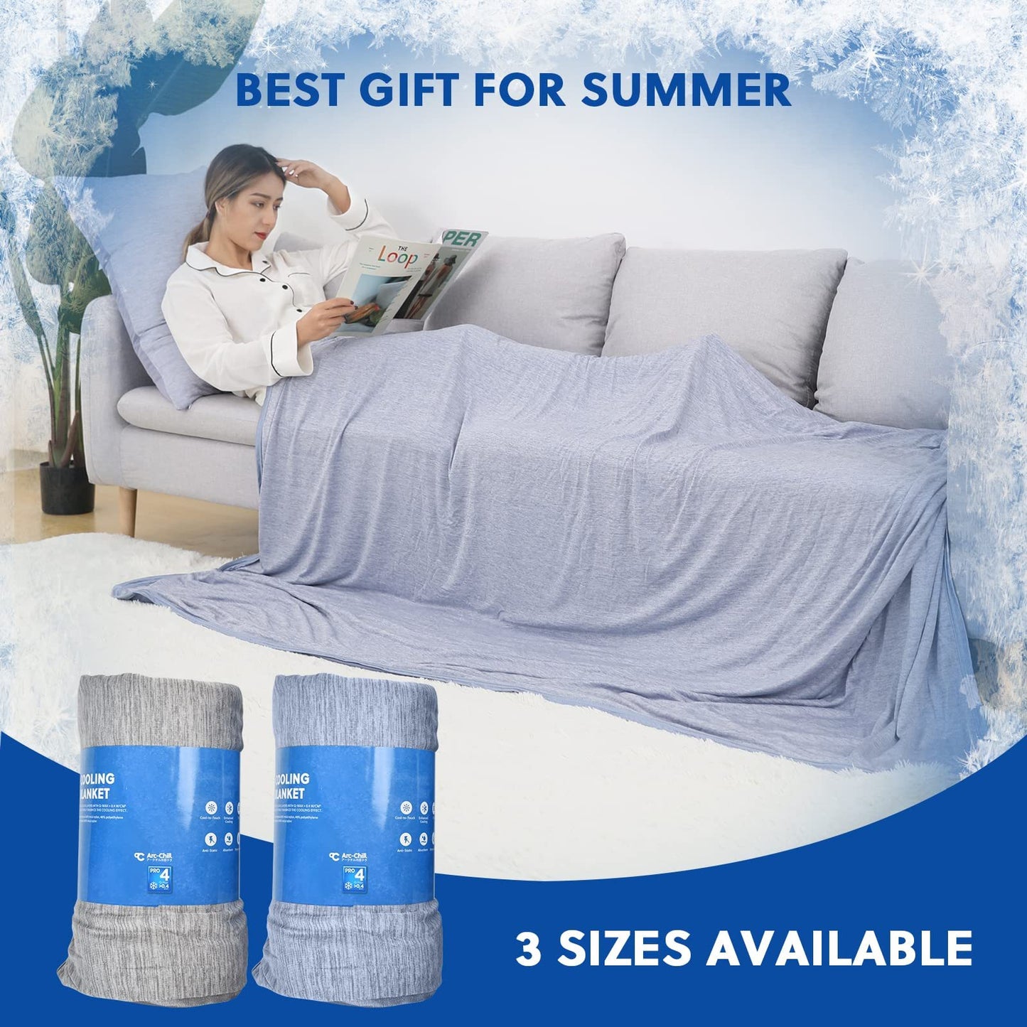 Manta de verano fina, ligera, transpirable, suave, de doble cara, mejorada y fresca.