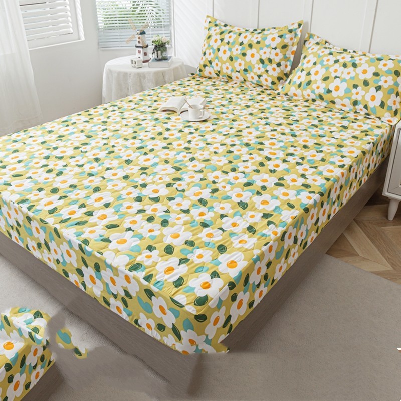Sandwich Fitted Sheet Comes With Pillow Case Protector