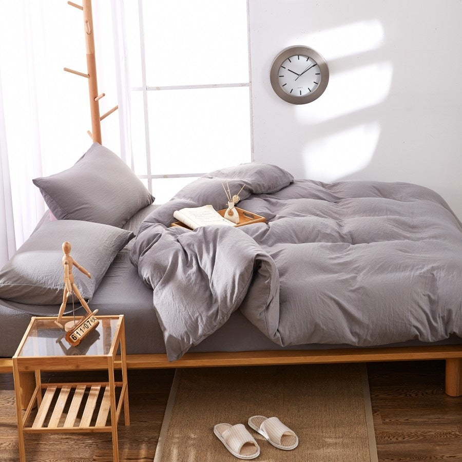 Cotton print four-piece quilt cover
