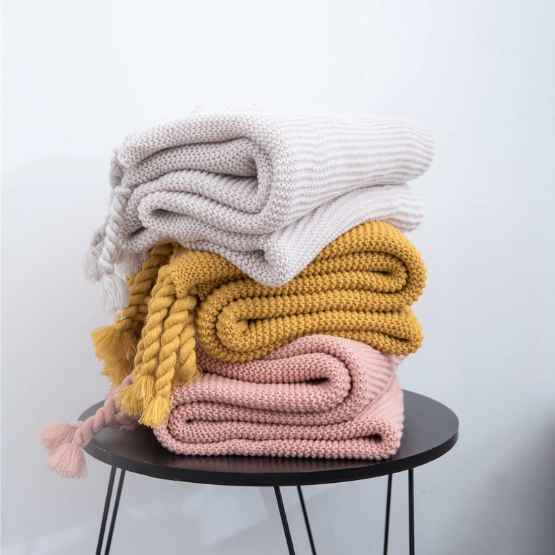 Knitted Office Sofas Wool Blanket