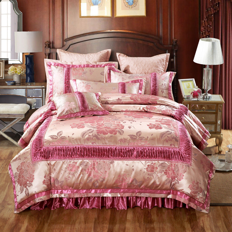 Jacquard wedding four piece cotton