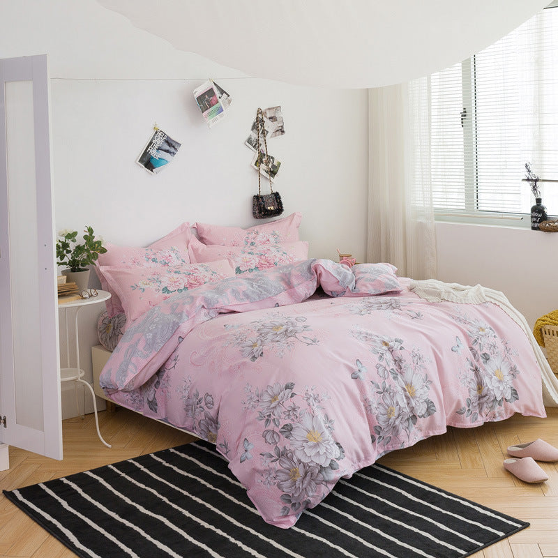Four-piece cotton twill print set