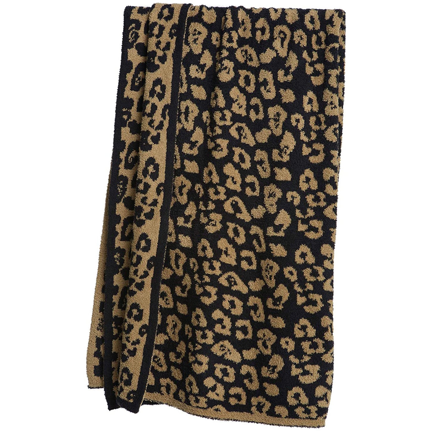 Knitted Leopard Blanket Plus Velvet Knitted Jacquard Barefoot Dream Blanket