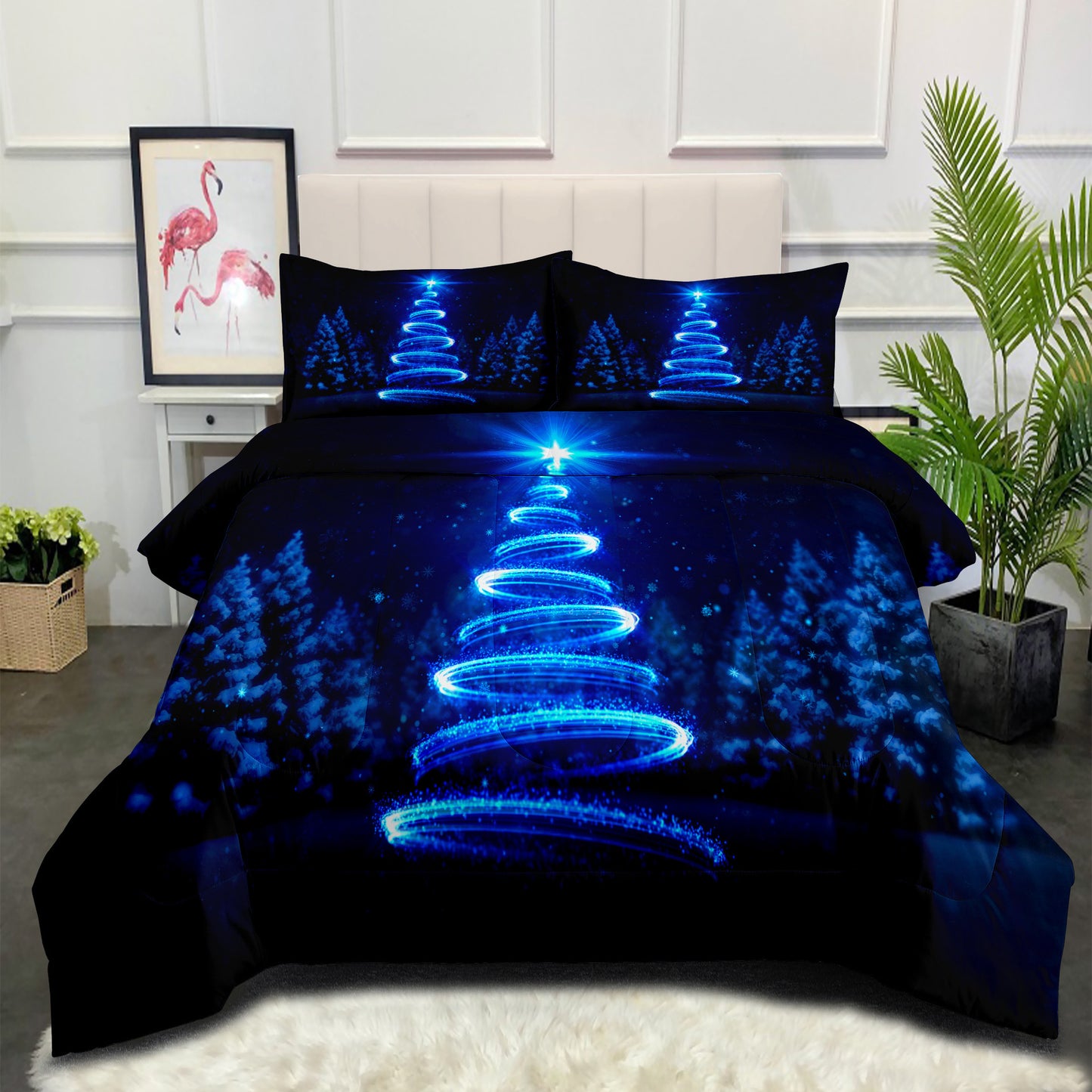 Regalo de ropa de cama sencilla con forma de muñeco de nieve