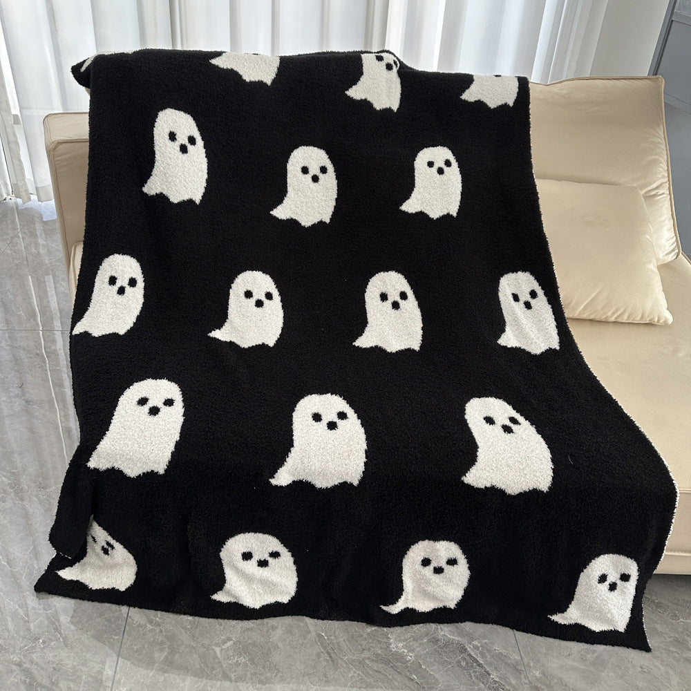 Manta de terciopelo medio Manta fantasma tejida