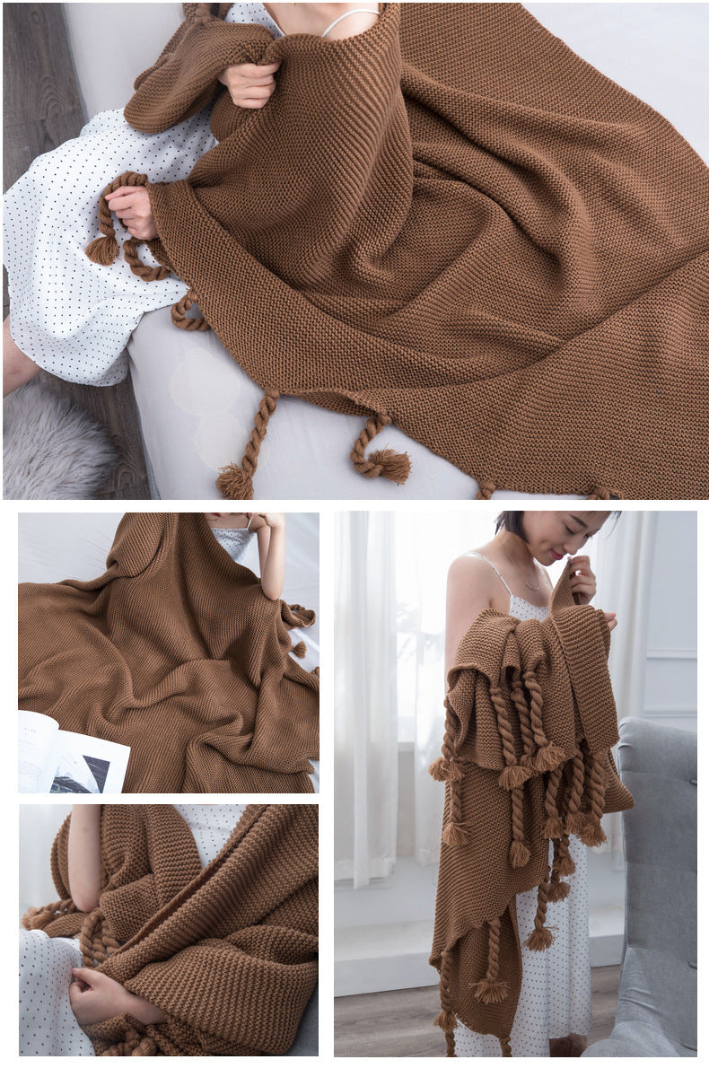 Knitted Office Sofas Wool Blanket