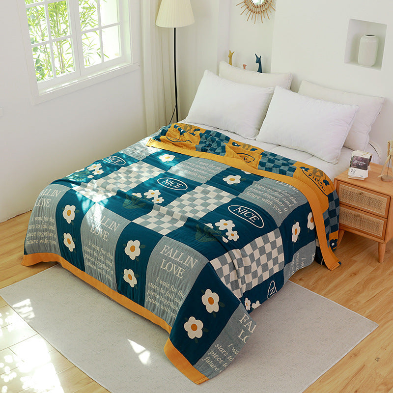 Juego de cama multifuncional de tres piezas de gasa de algodón