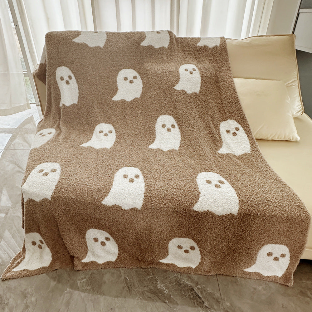 Manta de terciopelo medio Manta fantasma tejida