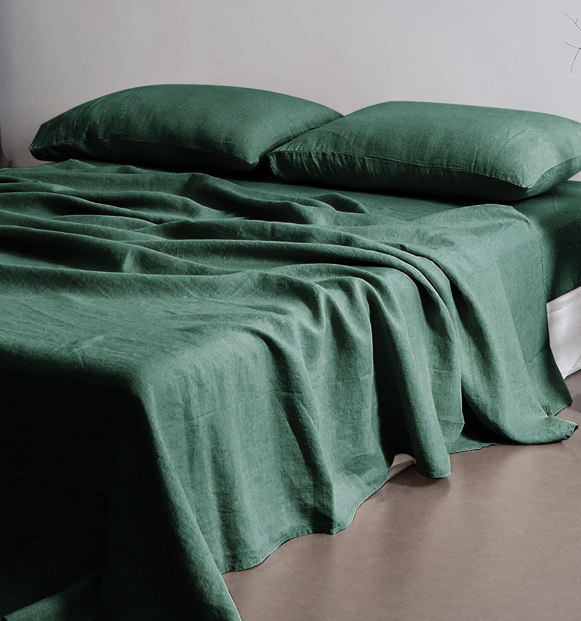 Sábana de lino puro de una sola pieza con absorción de sudor antibacteriana