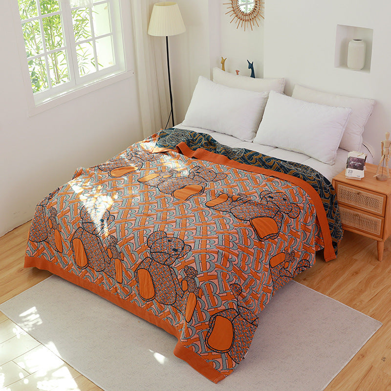 Juego de cama multifuncional de tres piezas de gasa de algodón