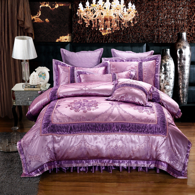 Jacquard wedding four piece cotton