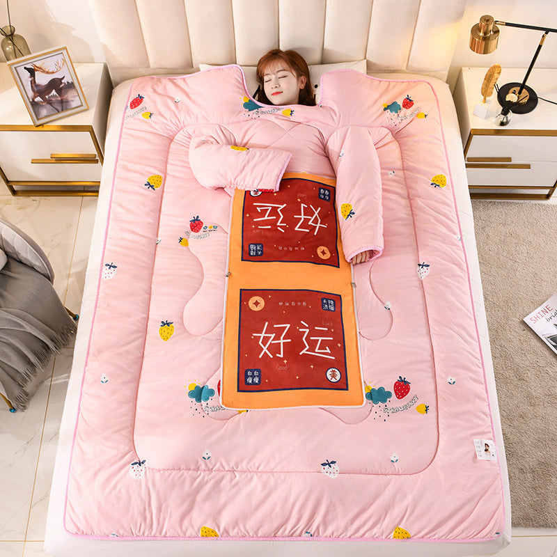 Thickened Sleeping Bag Anti-kick Quilt Sleeves Pillow Type For Lazy Dormitory Quilt