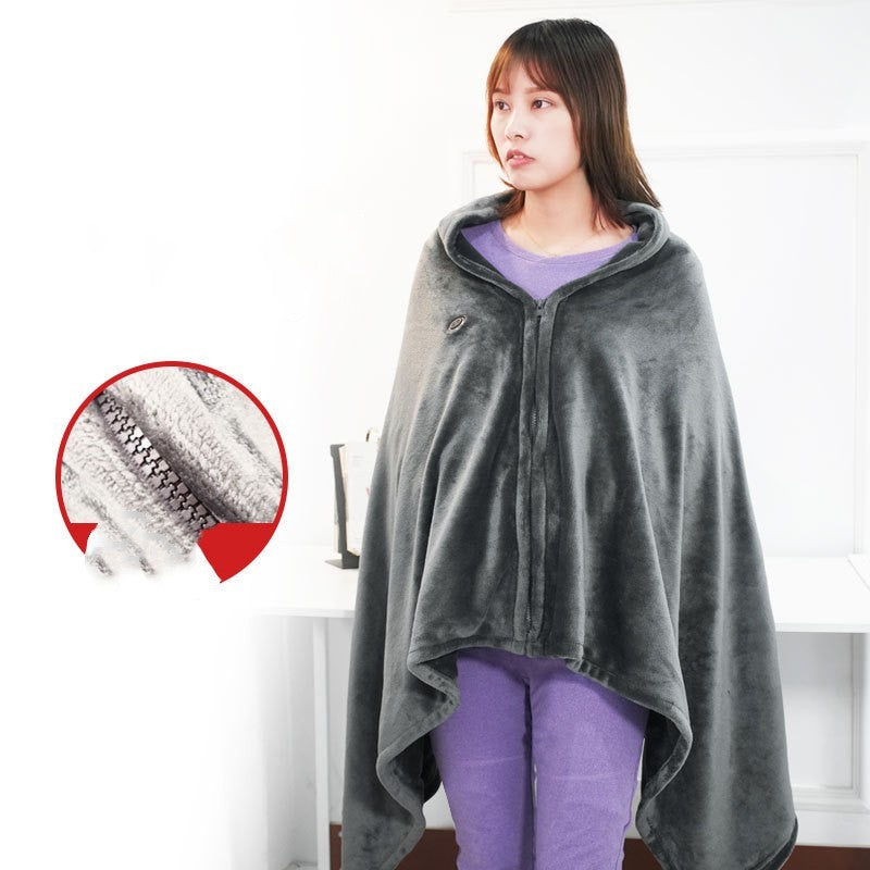Manta térmica de felpa, manta para la siesta en la oficina, chal calefactor