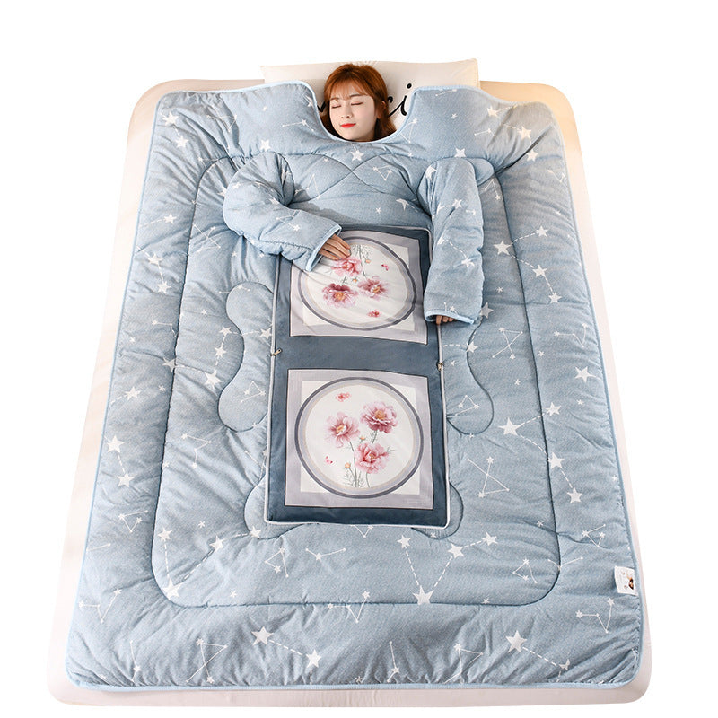 Thickened Sleeping Bag Anti-kick Quilt Sleeves Pillow Type For Lazy Dormitory Quilt