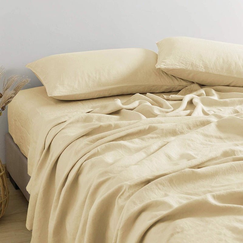 Sábana de lino puro de una sola pieza con absorción de sudor antibacteriana