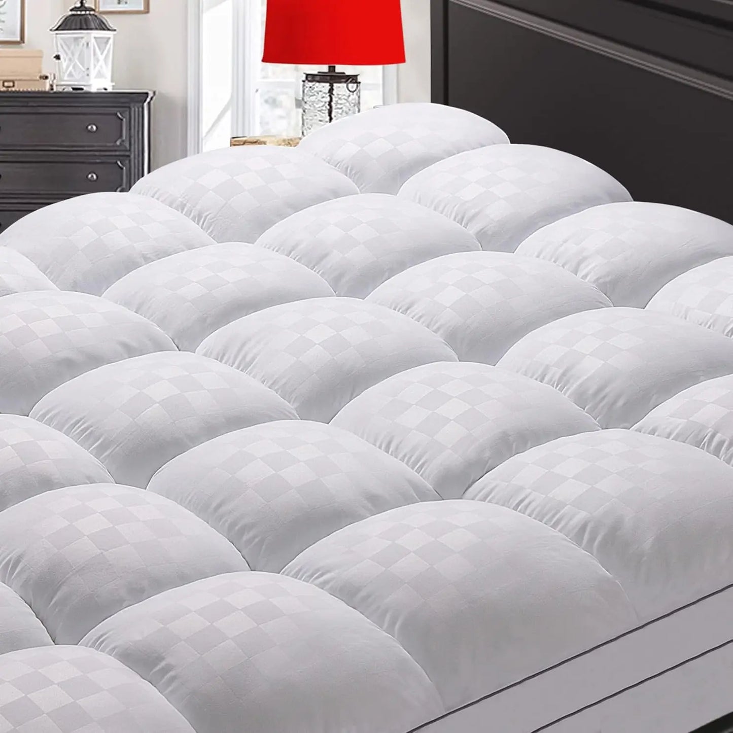 Mattress Topper Queen,Extra Thick Mattress Pad Cover for Back Pain,Cooling Mattress Protector with 8-21 Inch Deep Pocke