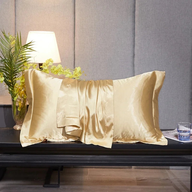 Rayon Pillowcase No Zipper Pillow Cover High-End Solid Color Cover Pillow 48x74 Pillow Case Cover