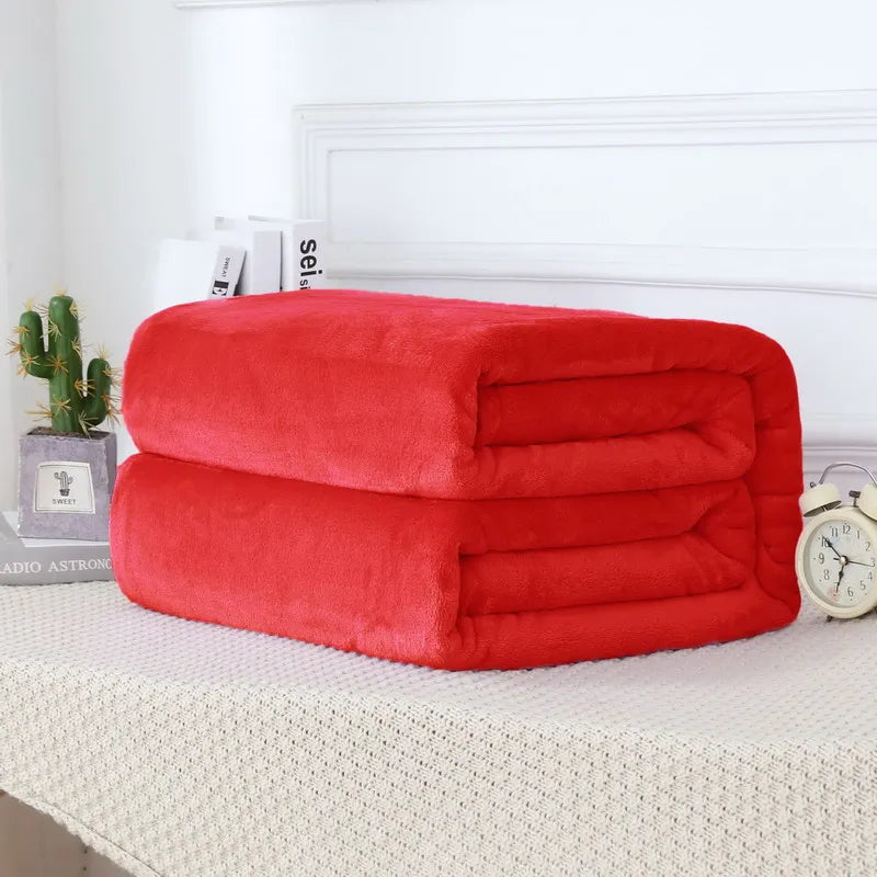 Fluffy Cloud Mink Fur Blanket Flannel Plush Comfortable Thickened and Warm Soft Sofa Throw Blanket For Air-Conditioned Room
