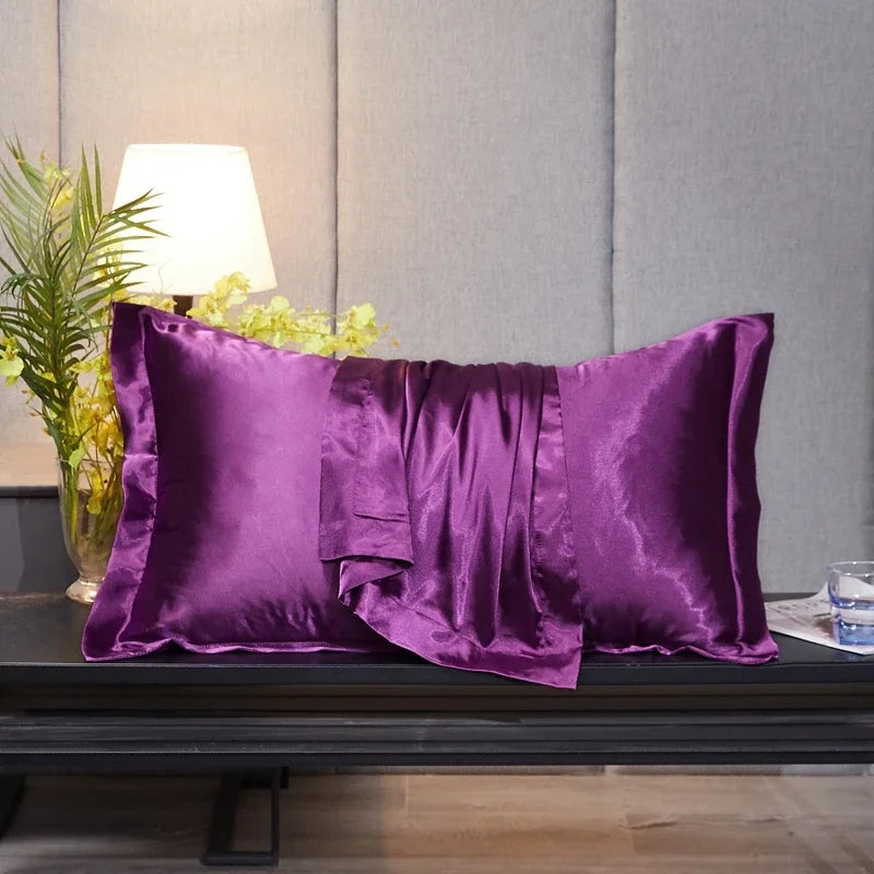 Rayon Pillowcase No Zipper Pillow Cover High-End Solid Color Cover Pillow 48x74 Pillow Case Cover