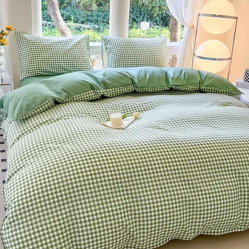 Kawaii Bear Printed Bed Set Floral Duvet Cover Pillowcase Bedding Set Cute Dog Bed Linen Sheet Quilt Cover Full Queen King Size