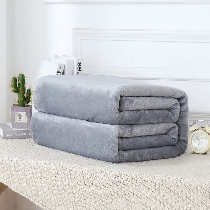 Fluffy Cloud Mink Fur Blanket Flannel Plush Comfortable Thickened and Warm Soft Sofa Throw Blanket For Air-Conditioned Room