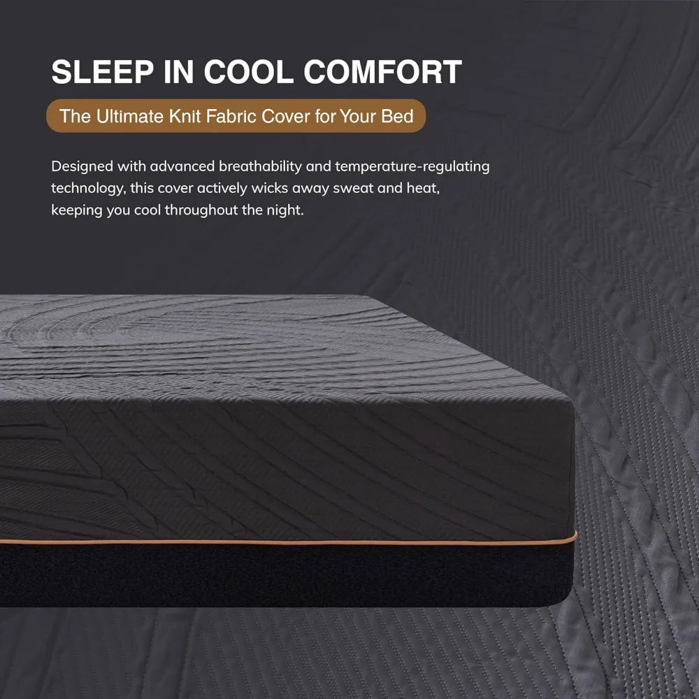 Full Firm Mattress 14 Inch, Copper-Gel Memory Foam Mattresses in A Box, Cooling Knit Fabric Cover, Full Size Mattress
