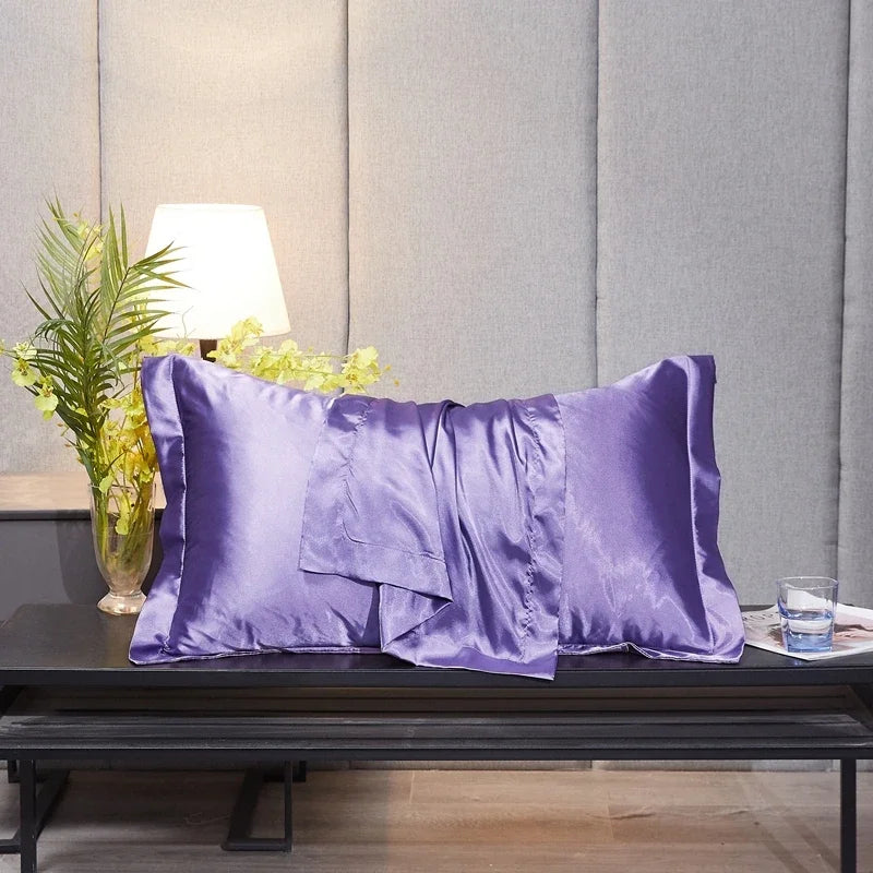 Rayon Pillowcase No Zipper Pillow Cover High-End Solid Color Cover Pillow 48x74 Pillow Case Cover